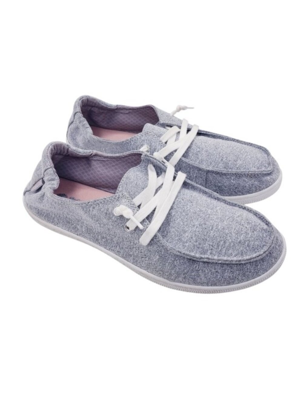 Bobs Skechers Gray Slip On Memory Foam Loafers Casual Shoes Women's Size 10